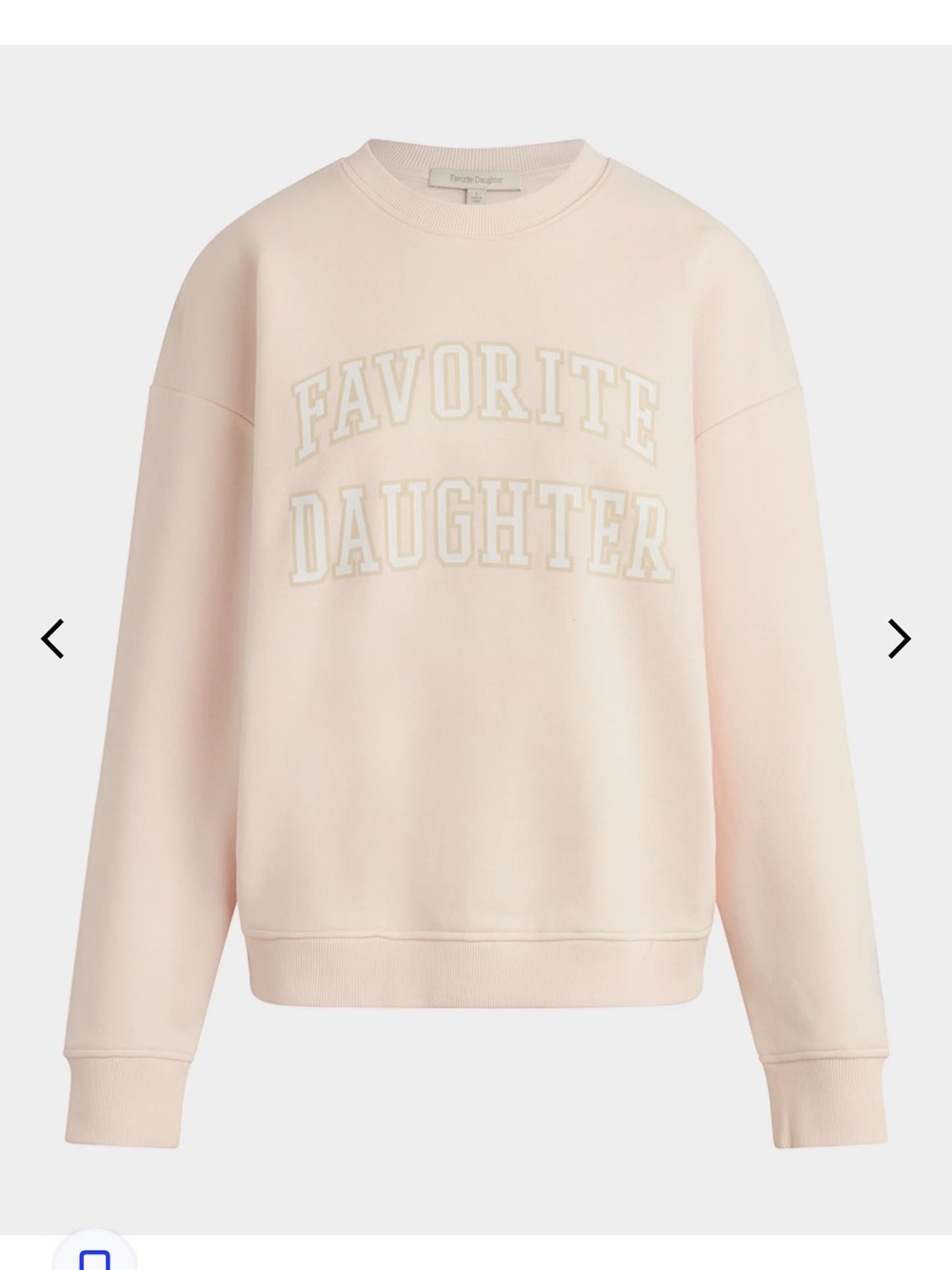 Favorite Daughter Pale Pink 'Favorite Daughter' Crewneck Sweatshirt